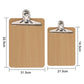 Wood clipboards showing A4 and A5 sizes with metal butterfly clips