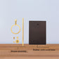 Coffee filter holder components with brass rod and rubber solid wood base