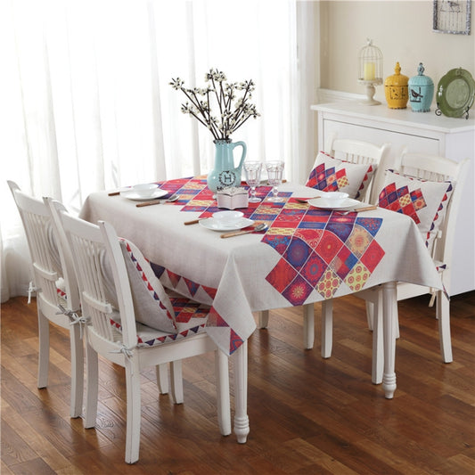 Retro Pattern Linen Table Cloth For Dinner Home Decor Dustproof Table Cover, 85x85cm, 110x110cm, 110x160cm, 130x180cm, 140x140cm, 140x200cm