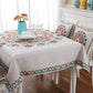Retro Pattern Linen Table Cloth For Dinner Home Decor Dustproof Table Cover, 85x85cm, 110x110cm, 110x160cm, 130x180cm, 140x140cm, 140x200cm