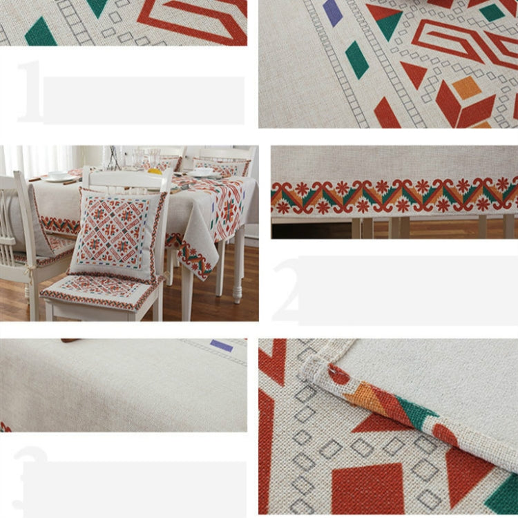 Retro Pattern Linen Table Cloth For Dinner Home Decor Dustproof Table Cover, 85x85cm, 110x110cm, 110x160cm, 130x180cm, 140x140cm, 140x200cm