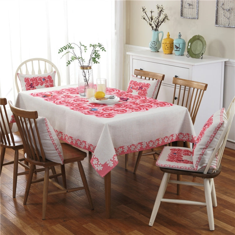Retro Pattern Linen Table Cloth For Dinner Home Decor Dustproof Table Cover, 85x85cm, 110x110cm, 110x160cm, 130x180cm, 140x140cm, 140x200cm