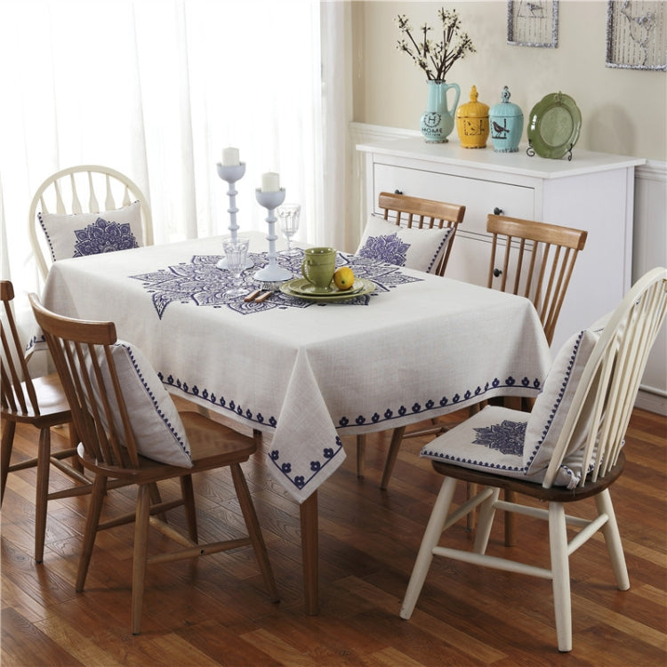 Retro Pattern Linen Table Cloth For Dinner Home Decor Dustproof Table Cover, 85x85cm, 110x110cm, 110x160cm, 130x180cm, 140x140cm, 140x200cm