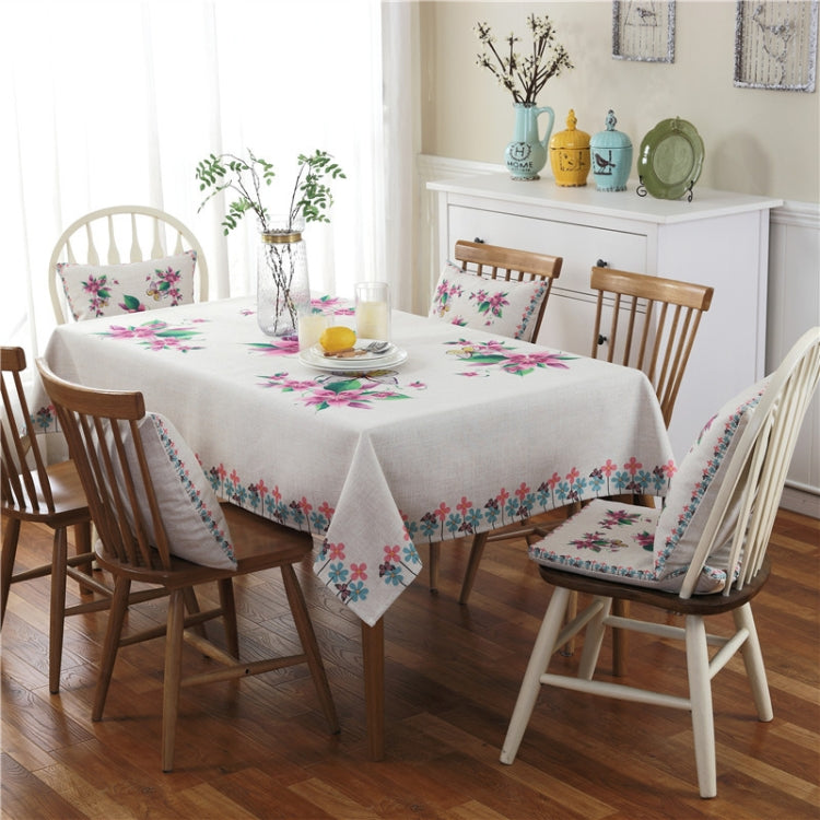 Retro Pattern Linen Table Cloth For Dinner Home Decor Dustproof Table Cover, 85x85cm, 110x110cm, 110x160cm, 130x180cm, 140x140cm, 140x200cm