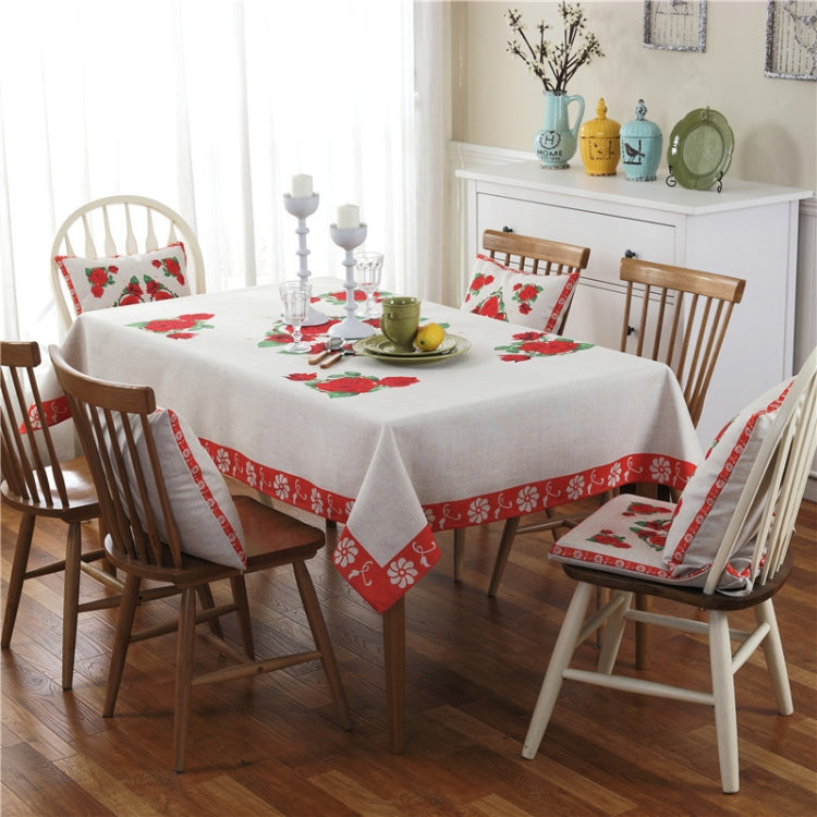 Retro Pattern Linen Table Cloth For Dinner Home Decor Dustproof Table Cover, 85x85cm, 110x110cm, 110x160cm, 130x180cm, 140x140cm, 140x200cm