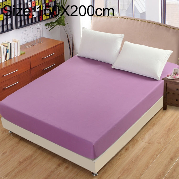 Fitted mattress protector sheet, 180x200 cm, purple-lilac, elastic corners for secure fit.