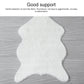 White faux wool cushion mat, long plush sheep-like shape
