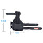 Black wrist brace with thumb support straps, diagram with 14cm and 19.5cm guides