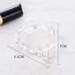 Silver-tone crown novelty pen holder with white pearl beads, 6.5cm x 7cm