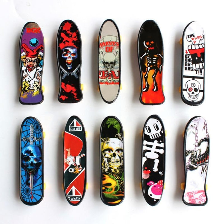 Set of mini finger skateboards with colorful graphic decks and wheels (assorted styles)