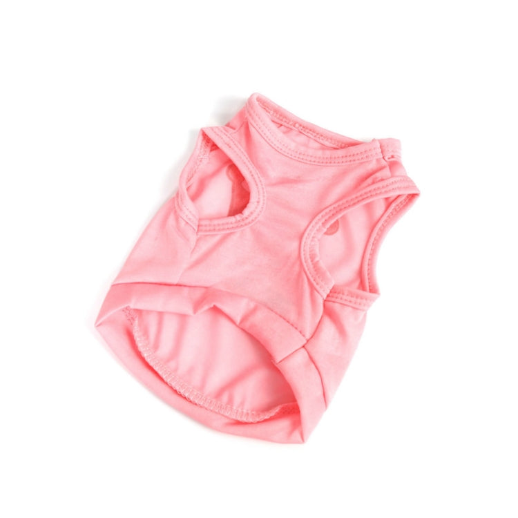 Light pink dog vest with crown applique and stitched armholes
