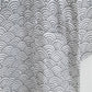 Gray wave-pattern cotton bathrobe fabric with all-over scale design