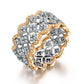 Plated Color Micro Set Ring Luxury Diamond Gold Wedding ring, Size:7, Size:6, Size:9, Size:8, Size:10