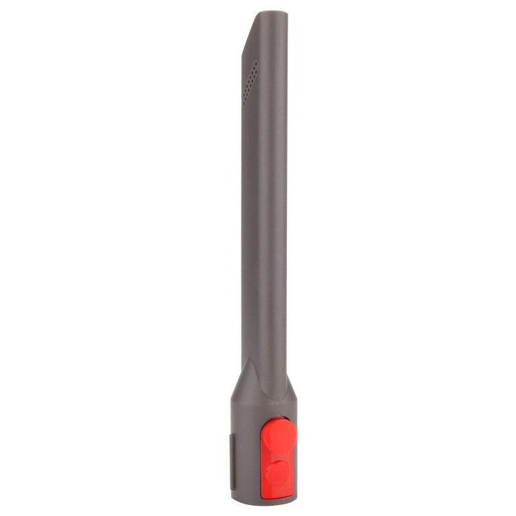 Gray narrow crevice brush with red button and vented tip