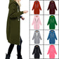 Olive green hooded long-sleeve zip sweater coat with drawstring hood and front pockets