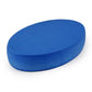 Blue textured oval balance mat, thick cushioned TPE pad for yoga