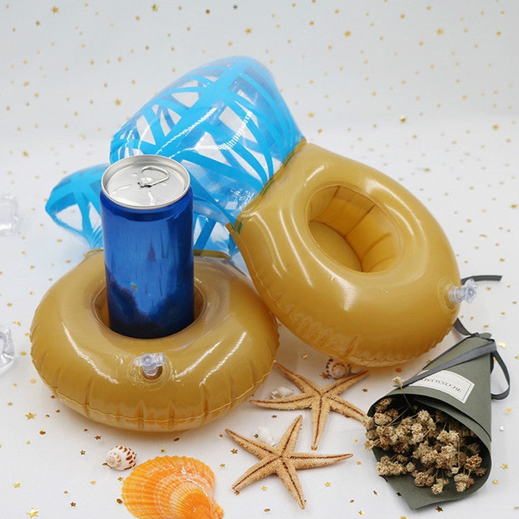 Diamond Ring Shape Inflatable Coaster Floating Water Drink Cup Holder Beach Supplies, Diamond Ring