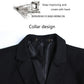 Black blazer collar design with structured lapels and inner lining