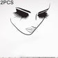 Makeup wall sticker set, 2 pcs: black eyelashes and lips motif
