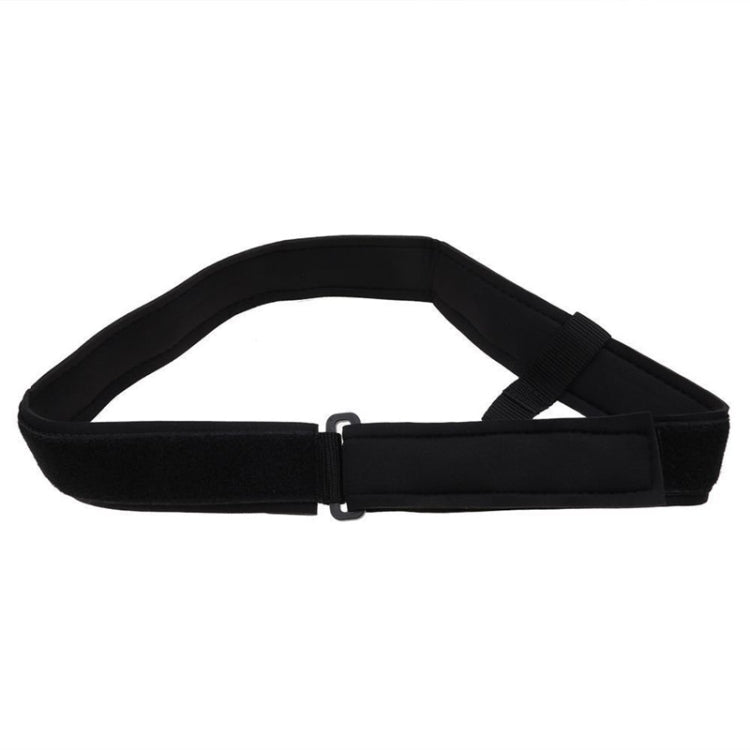 Swimming resistance adjustable black waist belt with strap and buckle