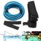 Swimming resistance elastic rope with blue cord loop, black belt strap, and two webbing connectors