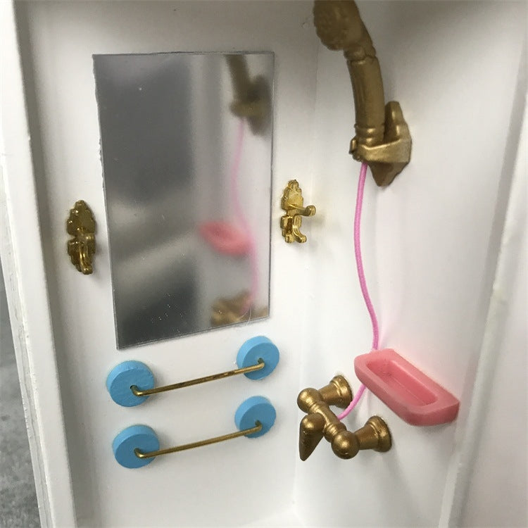 1:12 Mini House Toy House Accessory Simulation Bathroom, Bathroom
