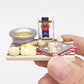 1:12 Mini House Toy Simulation Chopping Board Dessert Making Bread Table, Chopping Board