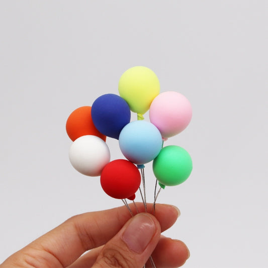 8 PCS / Set 1:12 Mini House Toy Simulation Balloon for Garden Scene Decoration, 8 PCS / Set Balloon