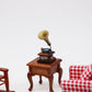 1:12 Mini House Toy Simulation Retro Gramophone with Record, Retro Gramophone with Record