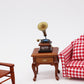 1:12 Mini House Toy Simulation Retro Gramophone with Record, Retro Gramophone with Record