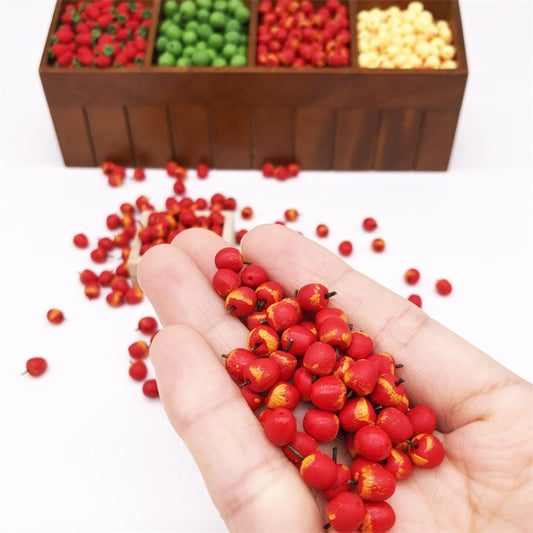 30 PCS / 3 Packs 1:12 Mini Doll House Kitchen Miniature Food Play Decoration Fruit Apple, Apple
