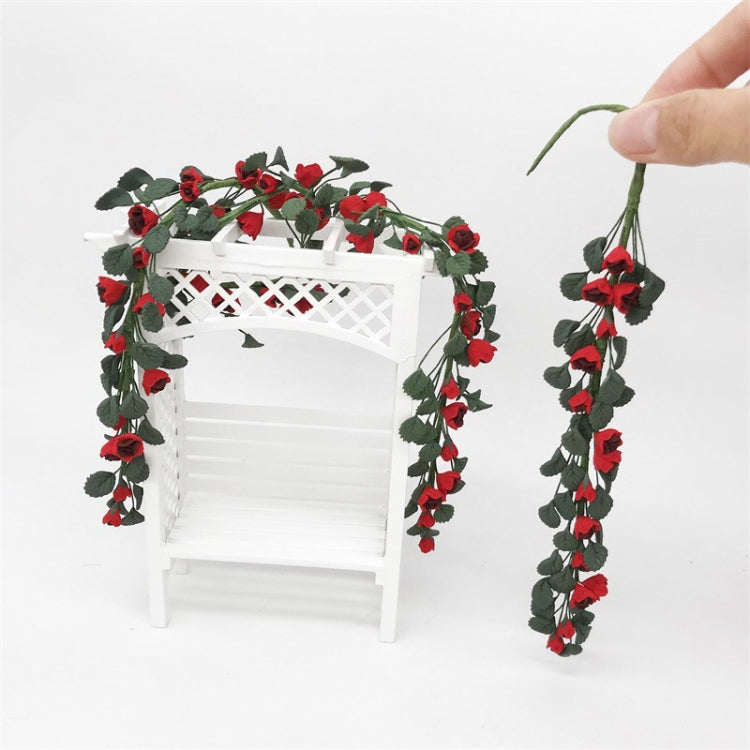 1:12 Mini House Toy Simulation Rose String for Easel Swing Garden Scene, Rose String Swing