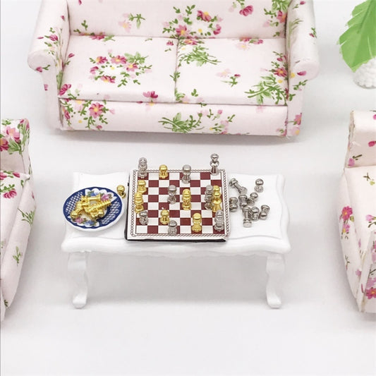 1:12 Mini House Toy Simulation Chess Model Scene Accessories, Chess