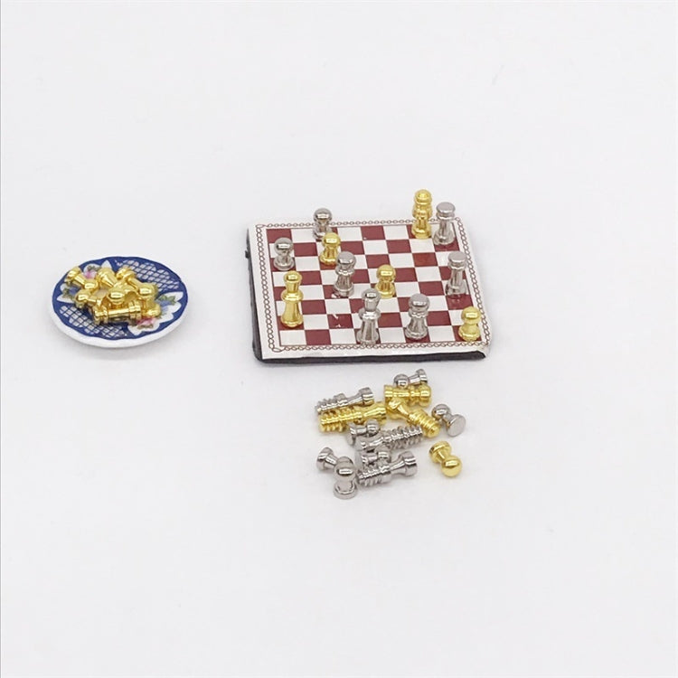 1:12 Mini House Toy Simulation Chess Model Scene Accessories, Chess