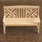 Mini wooden dollhouse garden chair, slatted back and seat, light finish