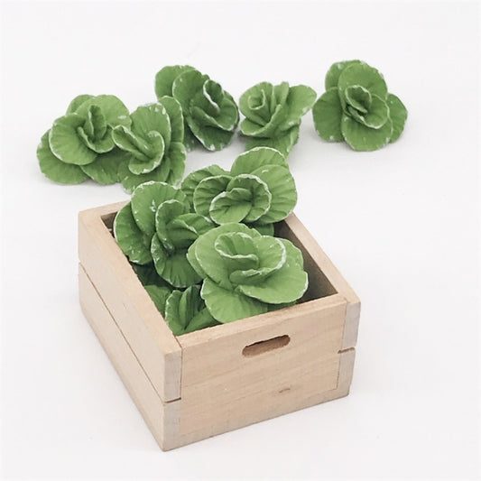 5 PCS 1:12  Mini House Toy Vegetable Simulation Cabbage Kitchen Accessory Mini House Toy, 5 PCS Cabbage