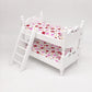 1:12 Mini House Toy Simulation Children Wooden Bunk Bed