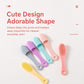 Silicone face cleansing brushes with bristle heads, assorted pastel handle colors
