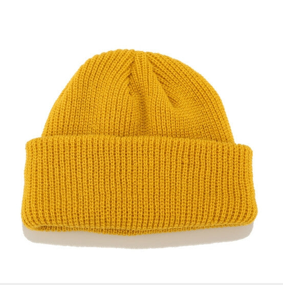 Solid Colors Short Winter Knit Skullcap for Men / Women, M（56-58cm）