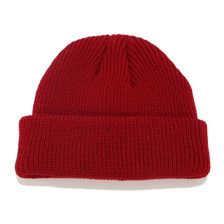 Solid Colors Short Winter Knit Skullcap for Men / Women, M（56-58cm）
