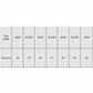 Shoe size chart table showing foot length by size 38 to 44