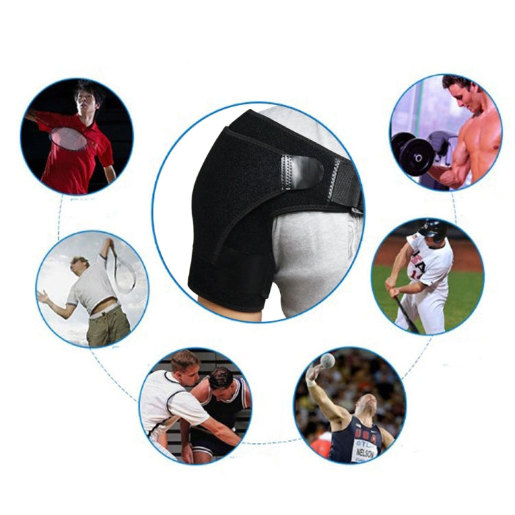 Black adjustable shoulder strap with padded guard, shown in detail for protection.