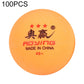 Orange ABS table tennis training ball with 3-star logo and 40+ marking