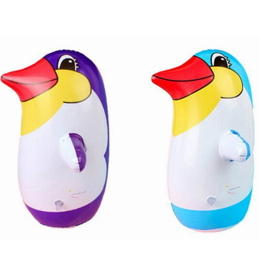 3 PCS Outdoor Fun And Sports Soft Plastic Tumbler Inflatable Penguin for Children Indoor Play, Random Color Delivery