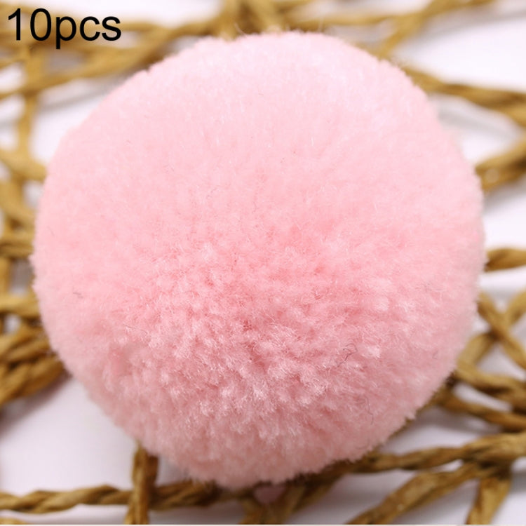 Pink faux fur pom-pom ball, round toy decoration