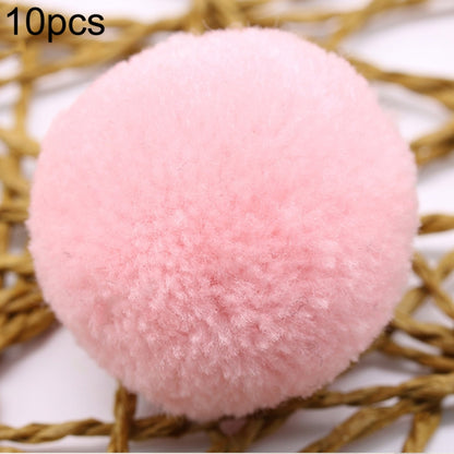 Pink faux fur pom-pom ball, round toy decoration