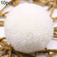 White faux fur pom-pom ball, round toy decoration