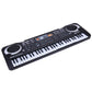 Children electronic piano keyboard with 61 keys, black with control panel and speakers