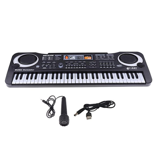 MQ-6106 61-key Multi-function Children Simulation Electronic Piano Children Intelligence Music Toys, EU Plug, MQ-6106 61-key Piano