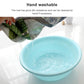 Hand-washable marine-pattern toilet mat with teal-blue splash design
